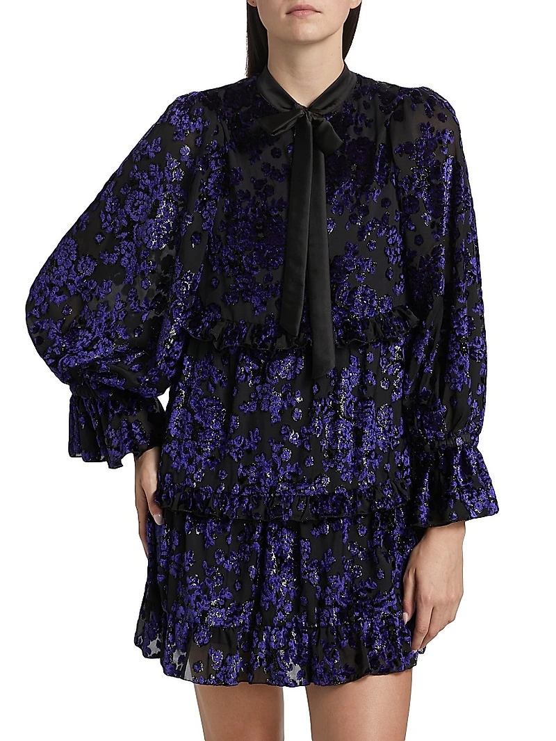 Moranne Satin Tieneck Minidress