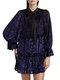 Moranne Satin Tieneck Minidress