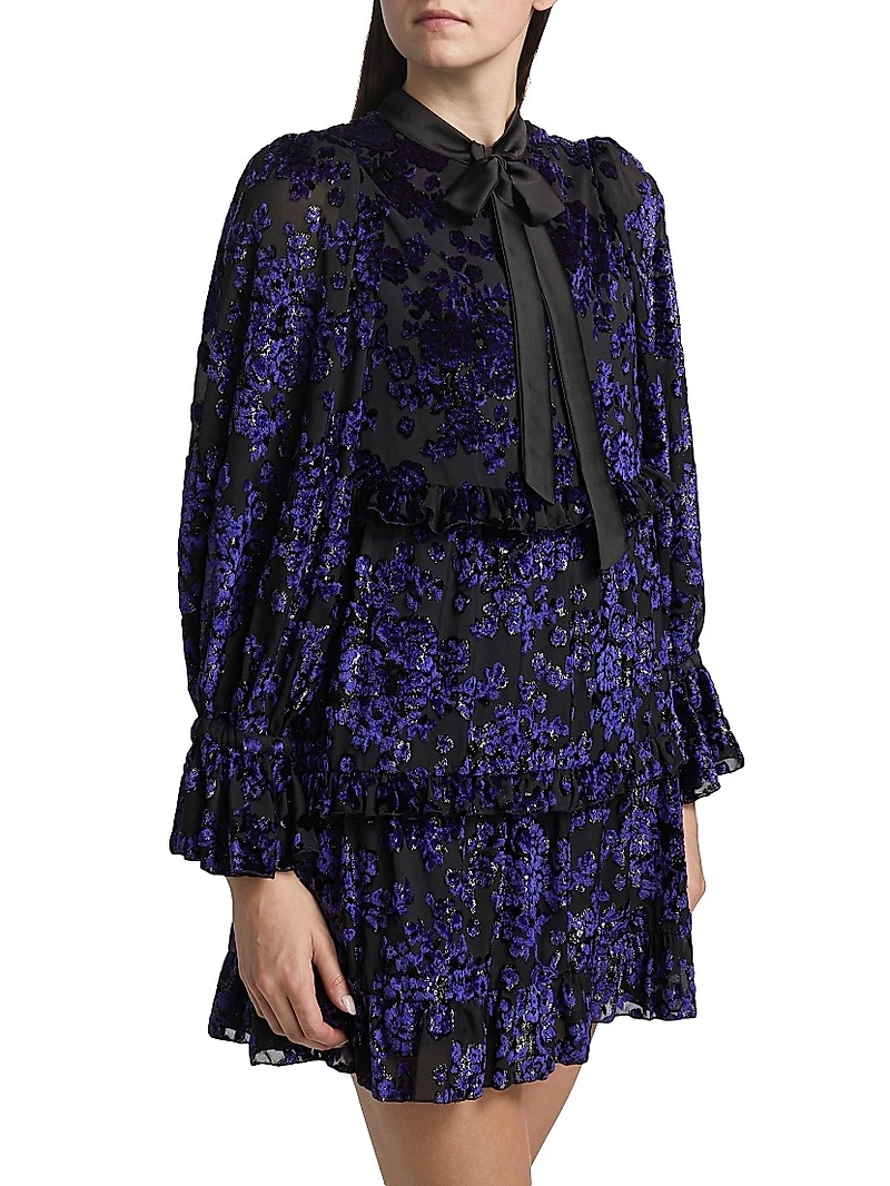 Moranne Satin Tieneck Minidress