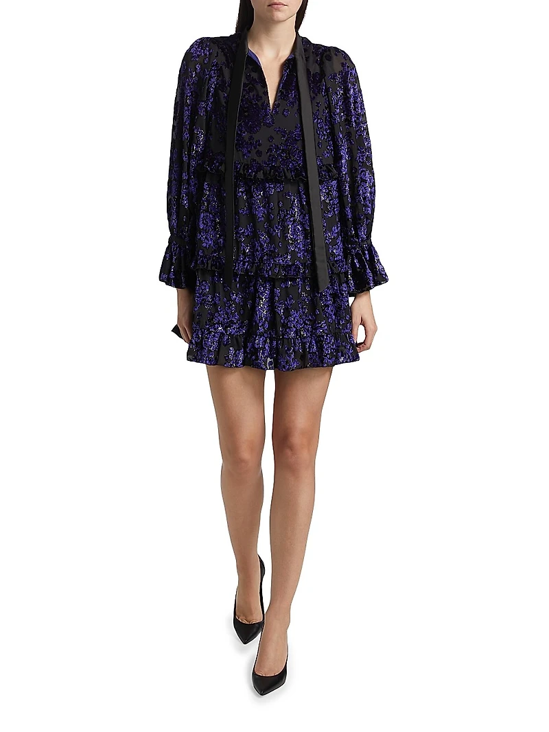 Moranne Satin Tieneck Minidress