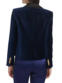 Devyn Velvet Short Blazer
