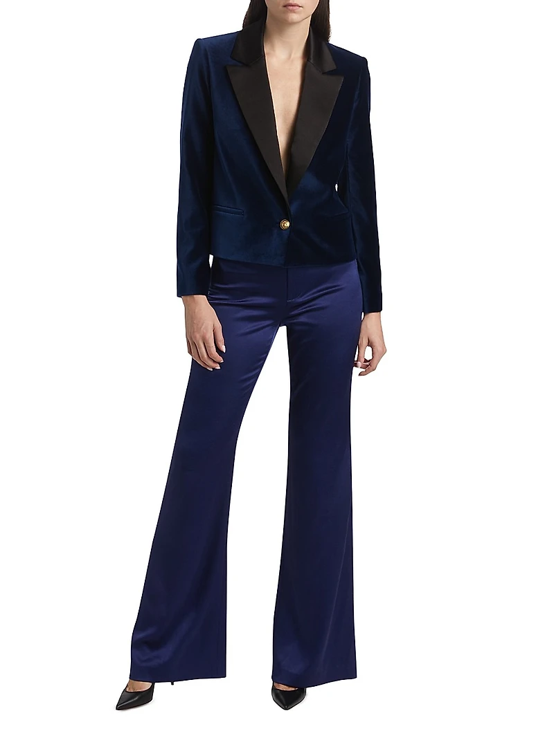 Devyn Velvet Short Blazer