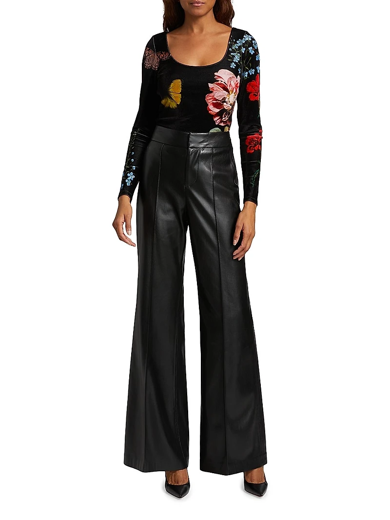 Delaina Printed Long-Sleeve Top