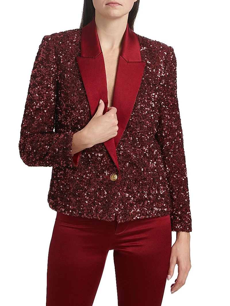 Devyn Sequin Short Blazer