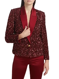 Devyn Sequin Short Blazer