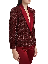 Devyn Sequin Short Blazer
