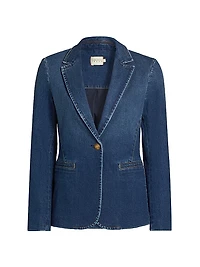 Macey Fitted Denim Blazer