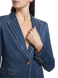 Macey Fitted Denim Blazer