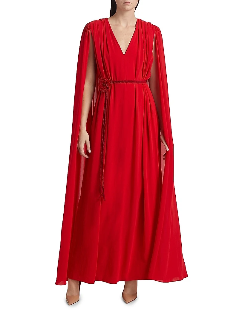 Zenaida Maxi Cape Dress