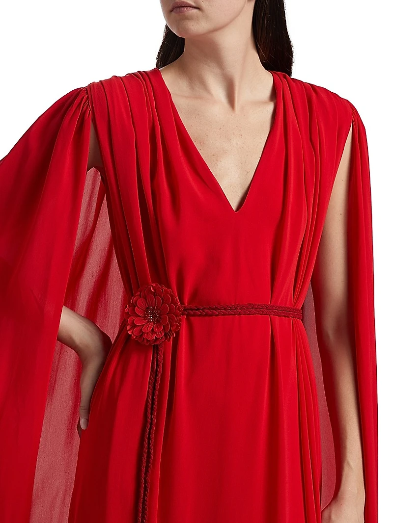 Zenaida Maxi Cape Dress