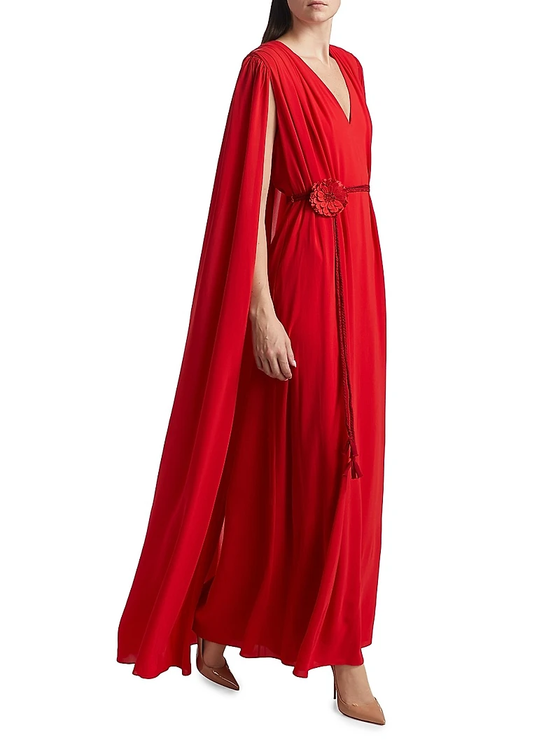 Zenaida Maxi Cape Dress