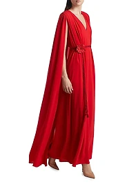 Zenaida Maxi Cape Dress