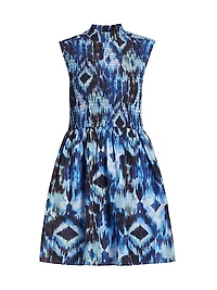 Halsey Abstract Taffeta Minidress