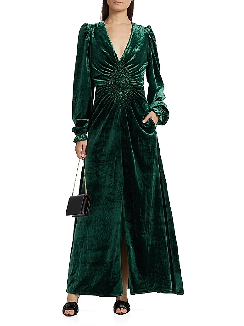 Elsabeth Velvet Maxi-Dress