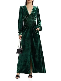 Elsabeth Velvet Maxi-Dress