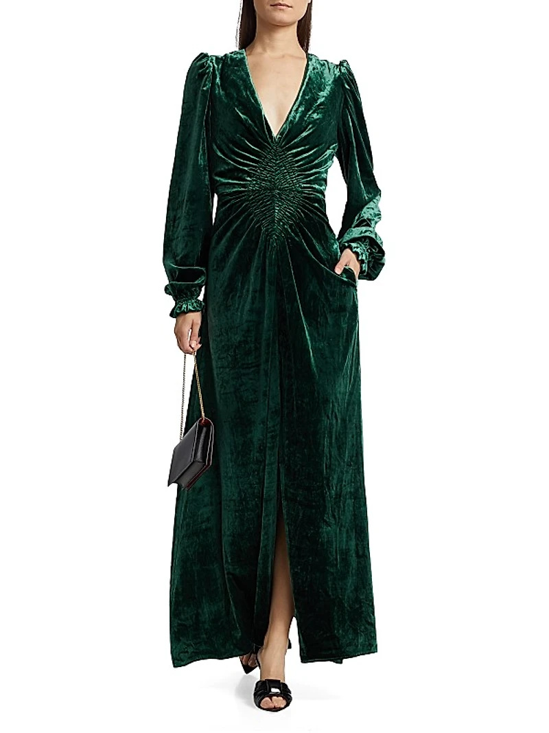 Elsabeth Velvet Maxi-Dress