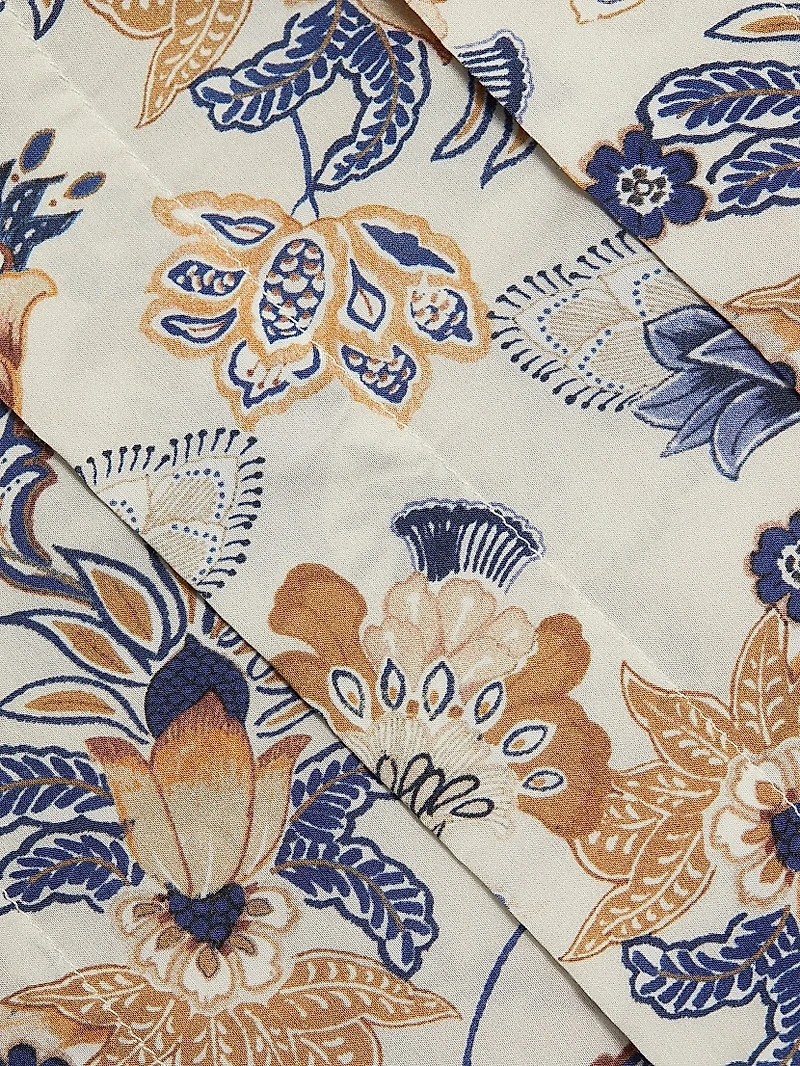 Umi Floral Tieneck Blouse
