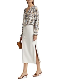 Umi Floral Tieneck Blouse