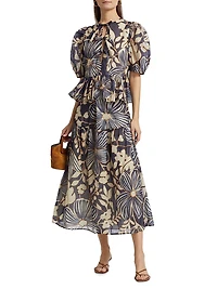 Estella Floral Cotton Puff Sleeve Top