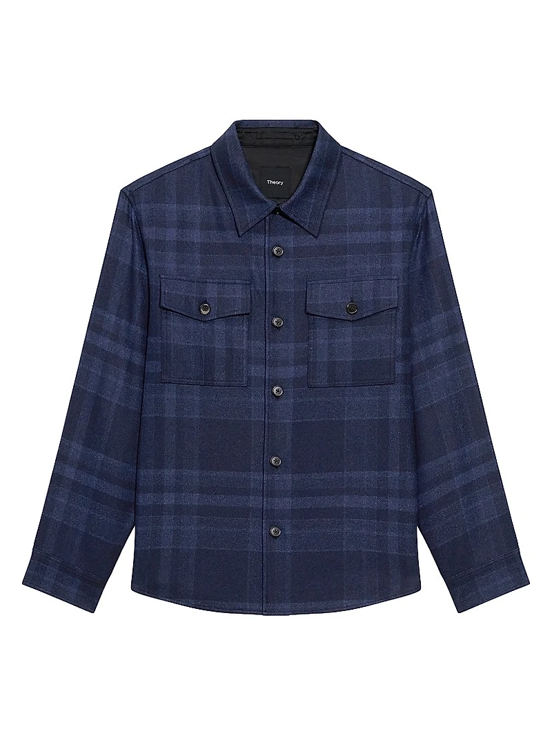 Shaded Plaid Pocket Overshirt