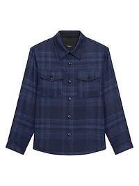 Shaded Plaid Pocket Overshirt
