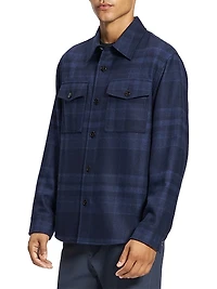 Shaded Plaid Pocket Overshirt