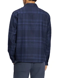 Shaded Plaid Pocket Overshirt