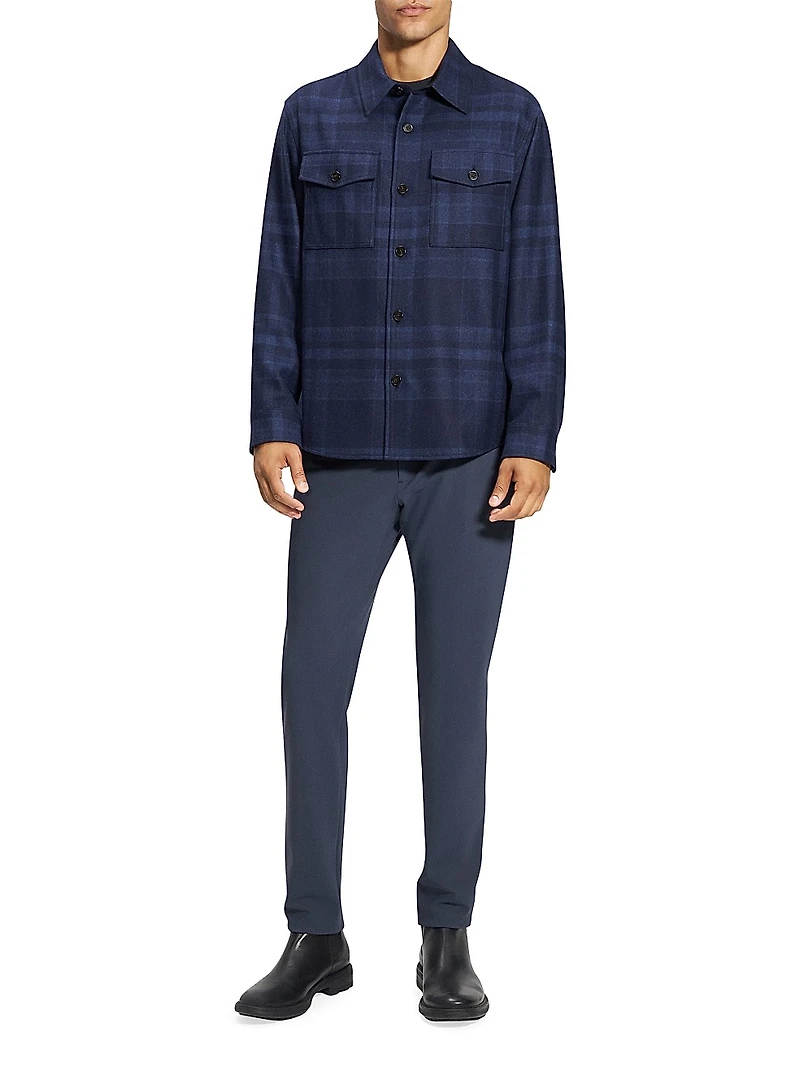 Shaded Plaid Pocket Overshirt