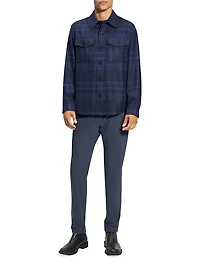 Shaded Plaid Pocket Overshirt