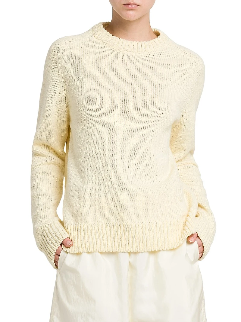 Textured Cotton-Wool Sweater