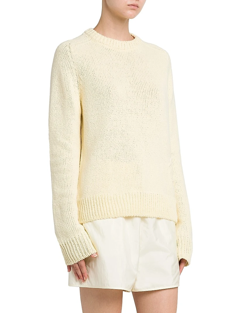 Textured Cotton-Wool Sweater