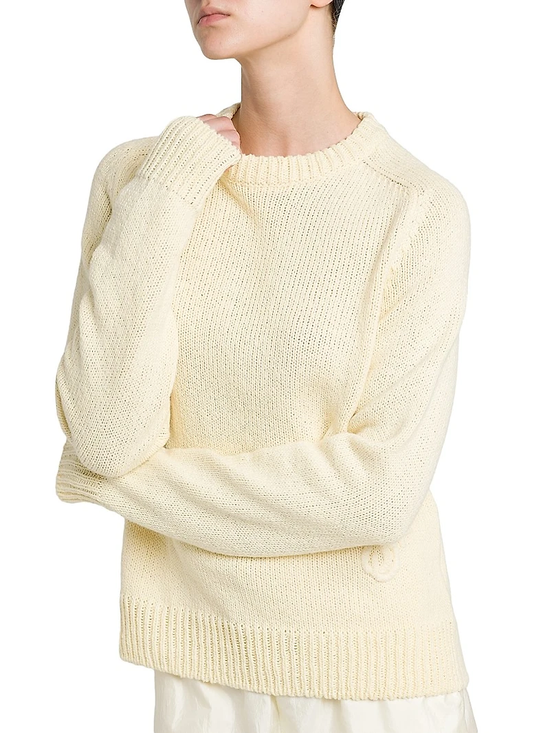 Textured Cotton-Wool Sweater