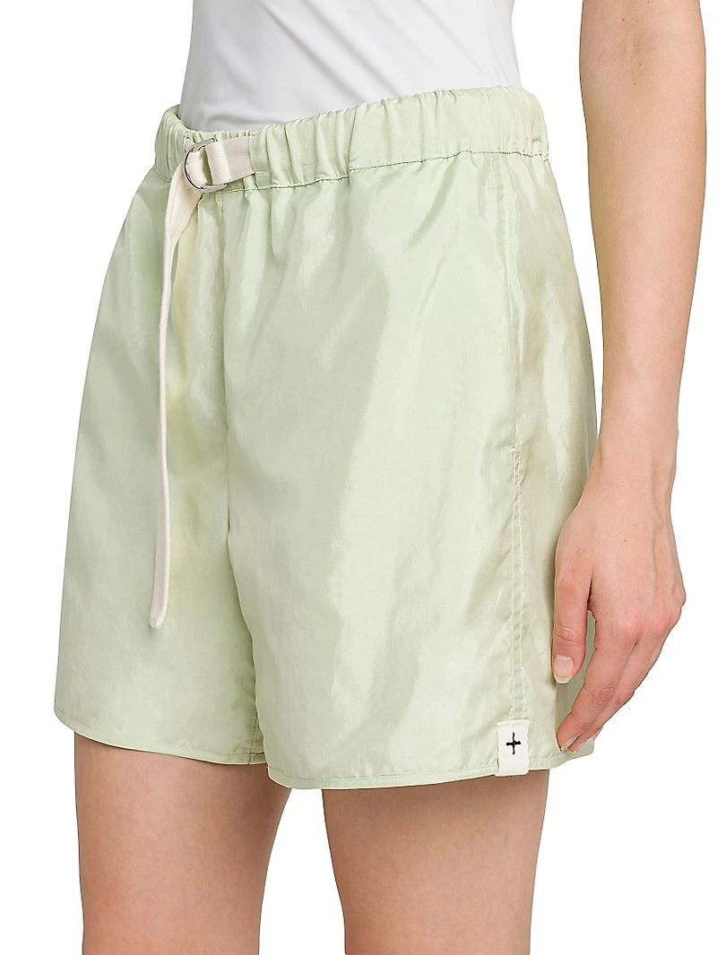 Drawstring Satin Shorts
