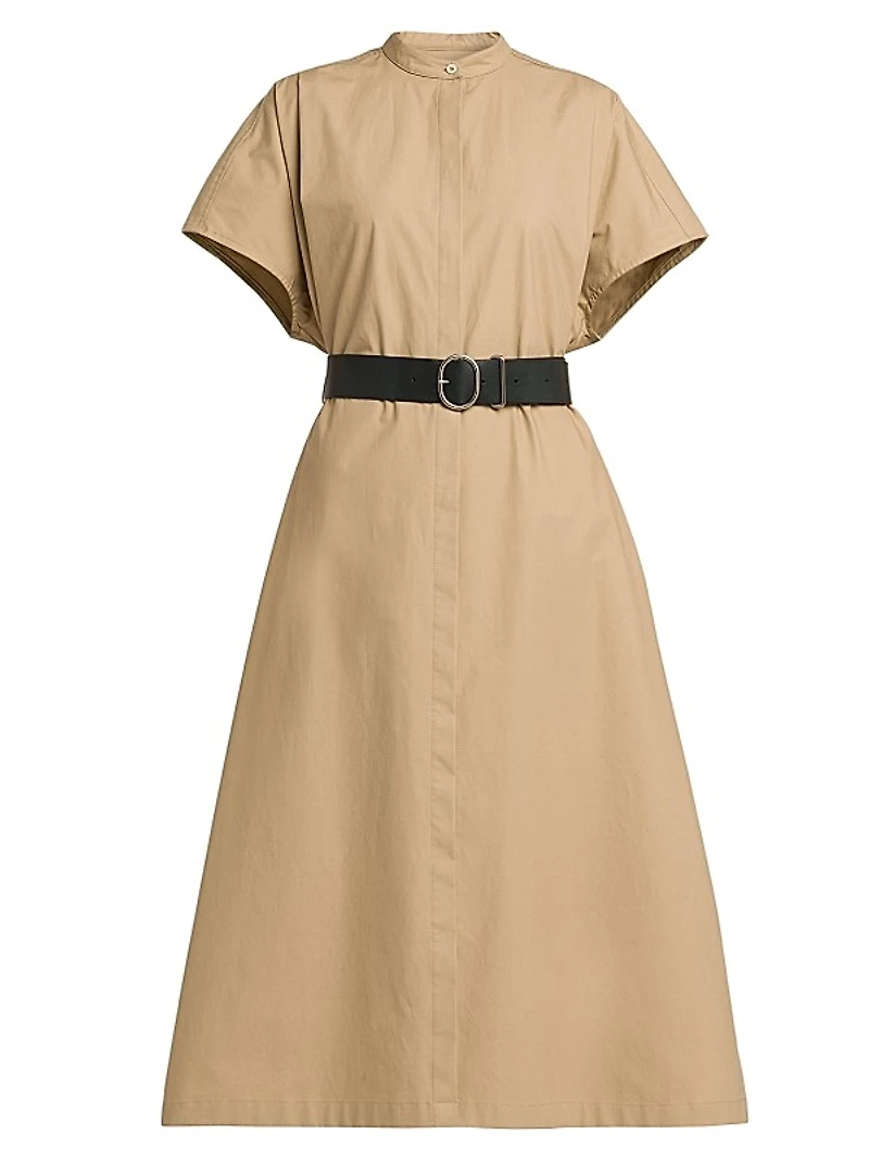 Belted Cotton Shirtdress