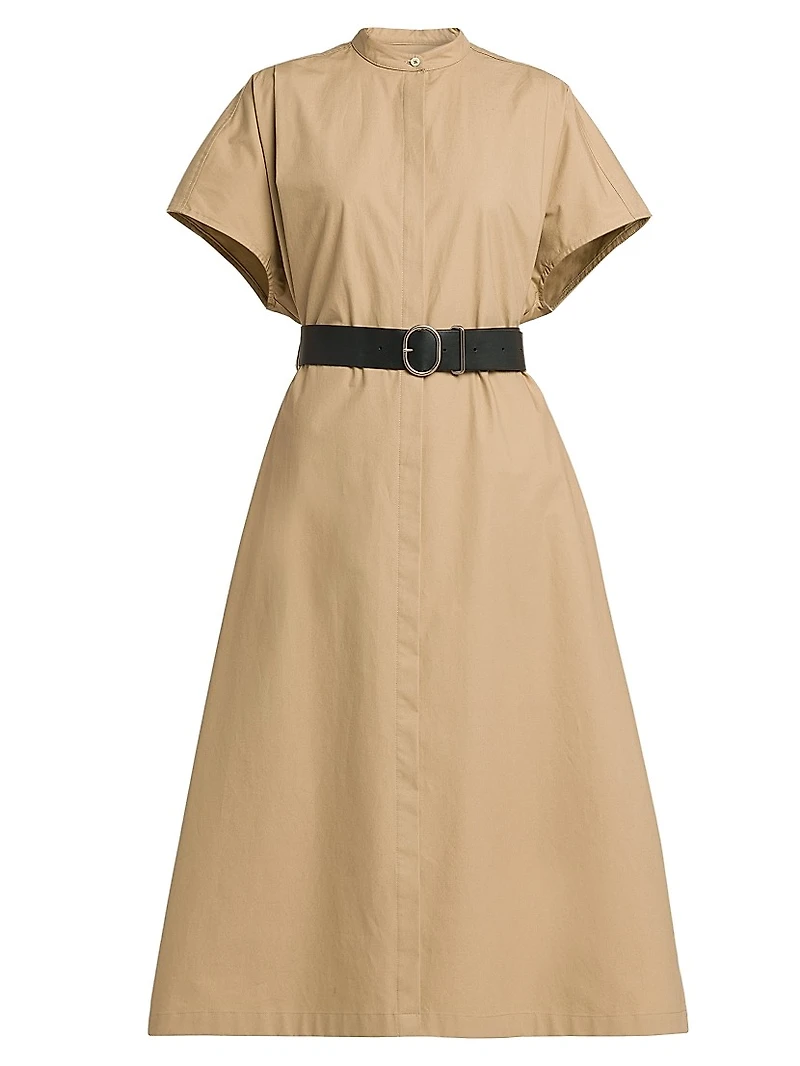 Belted Cotton Shirtdress