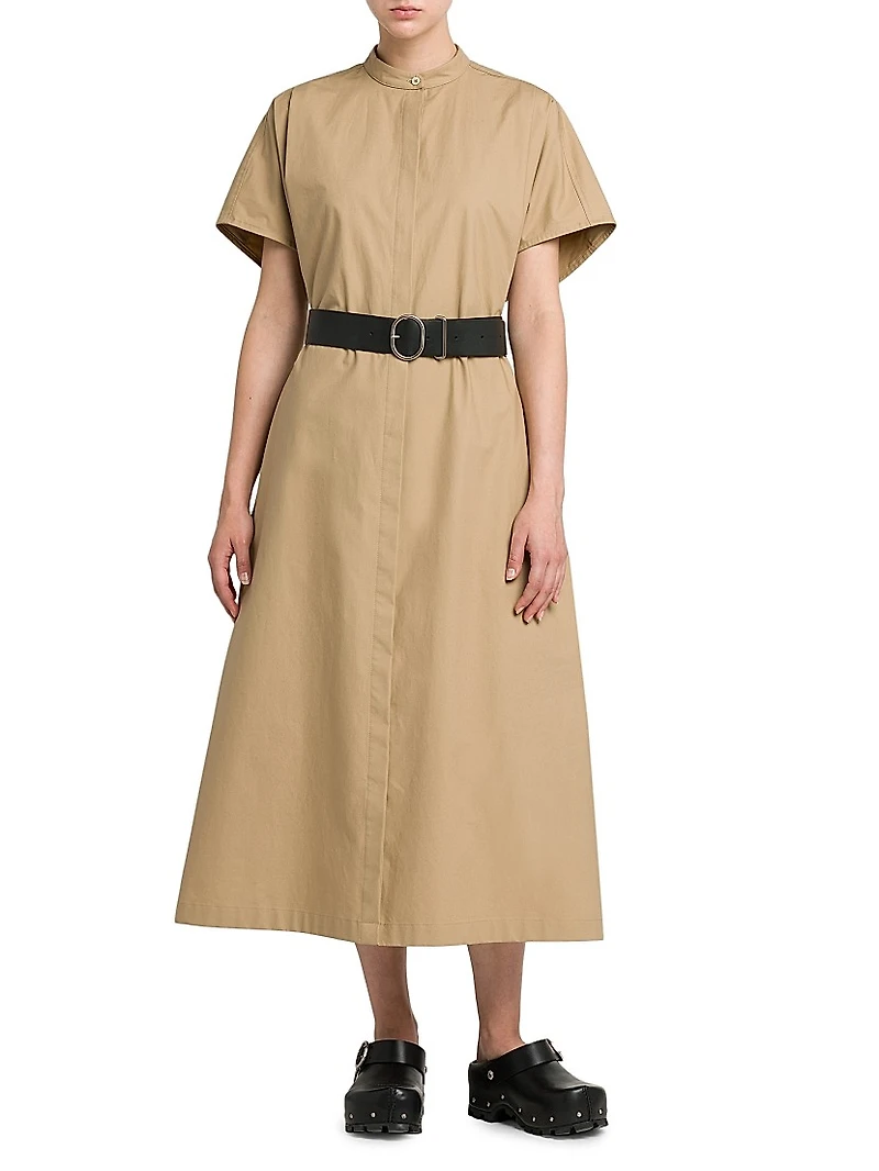 Belted Cotton Shirtdress