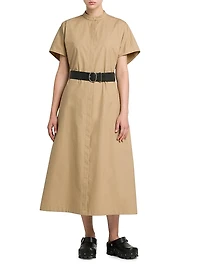 Belted Cotton Shirtdress