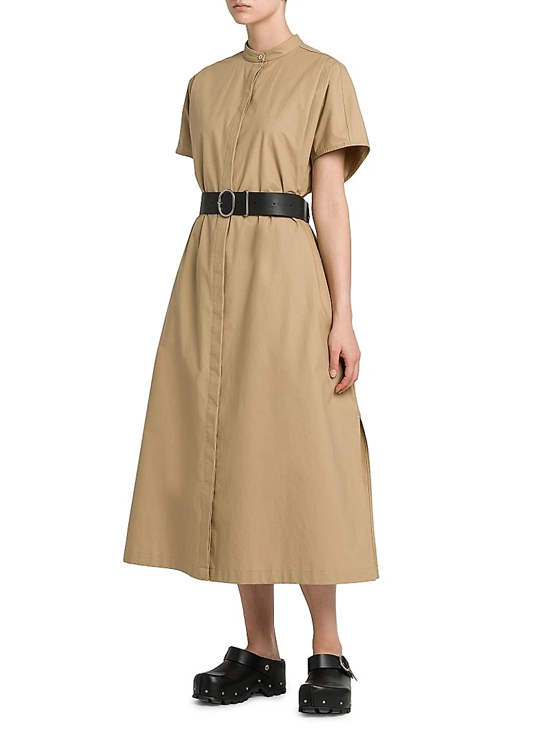 Belted Cotton Shirtdress