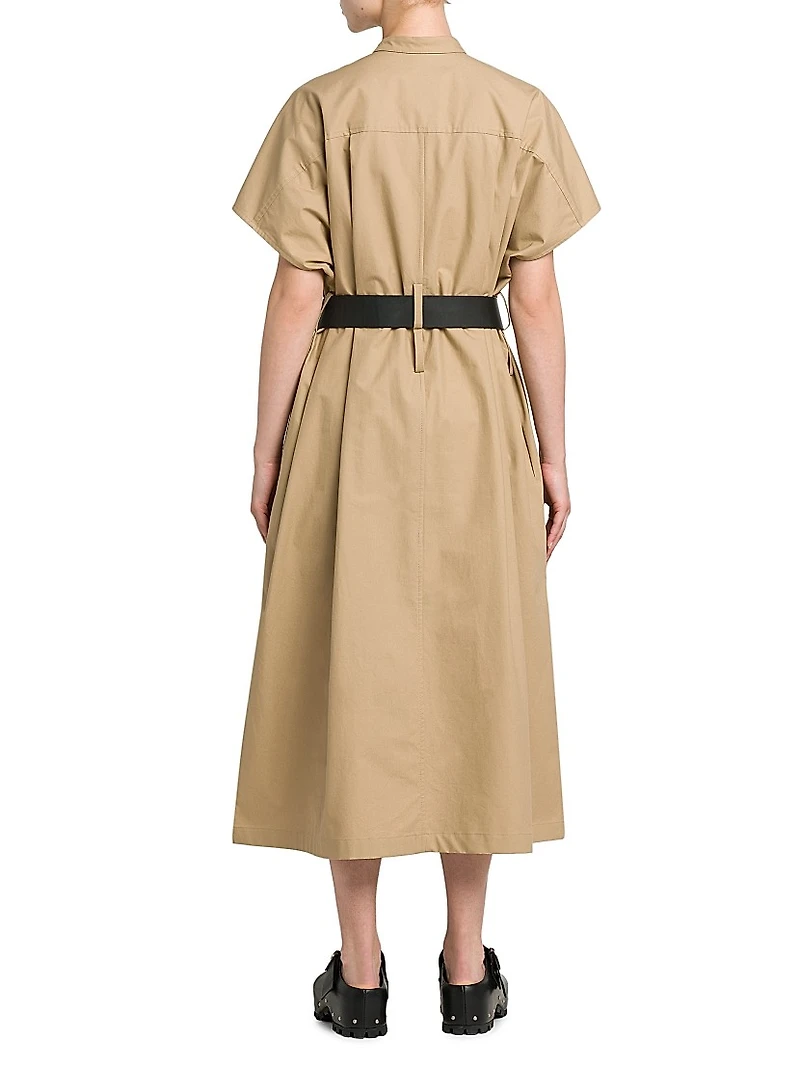 Belted Cotton Shirtdress