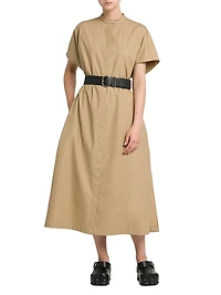 Belted Cotton Shirtdress