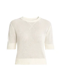 Cotton Knit Crop T-Shirt