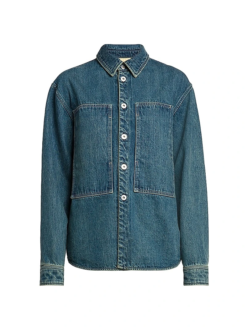 Paneled Denim Shirt
