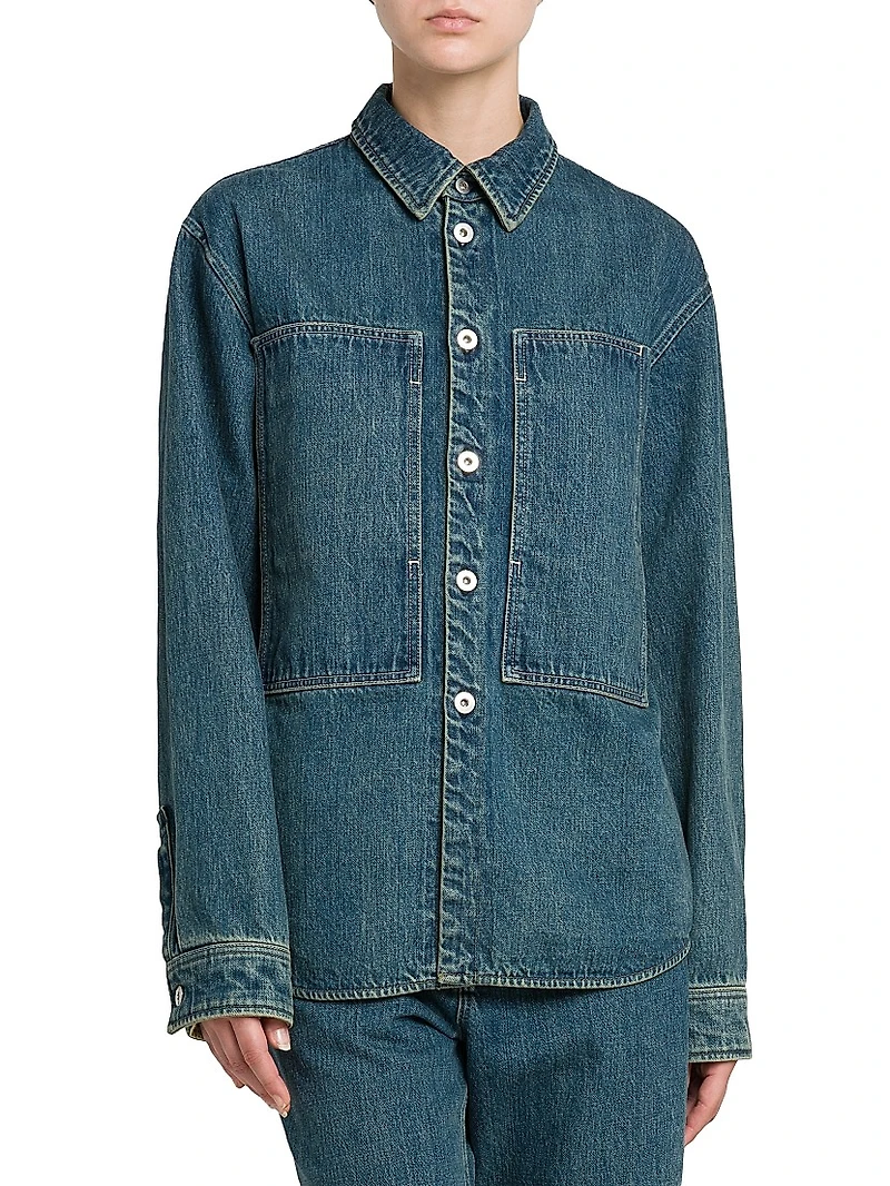 Paneled Denim Shirt