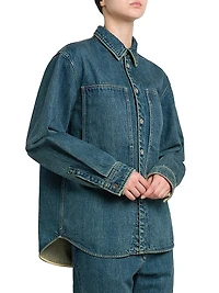 Paneled Denim Shirt