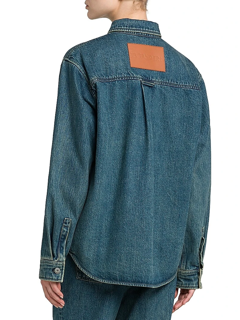 Paneled Denim Shirt