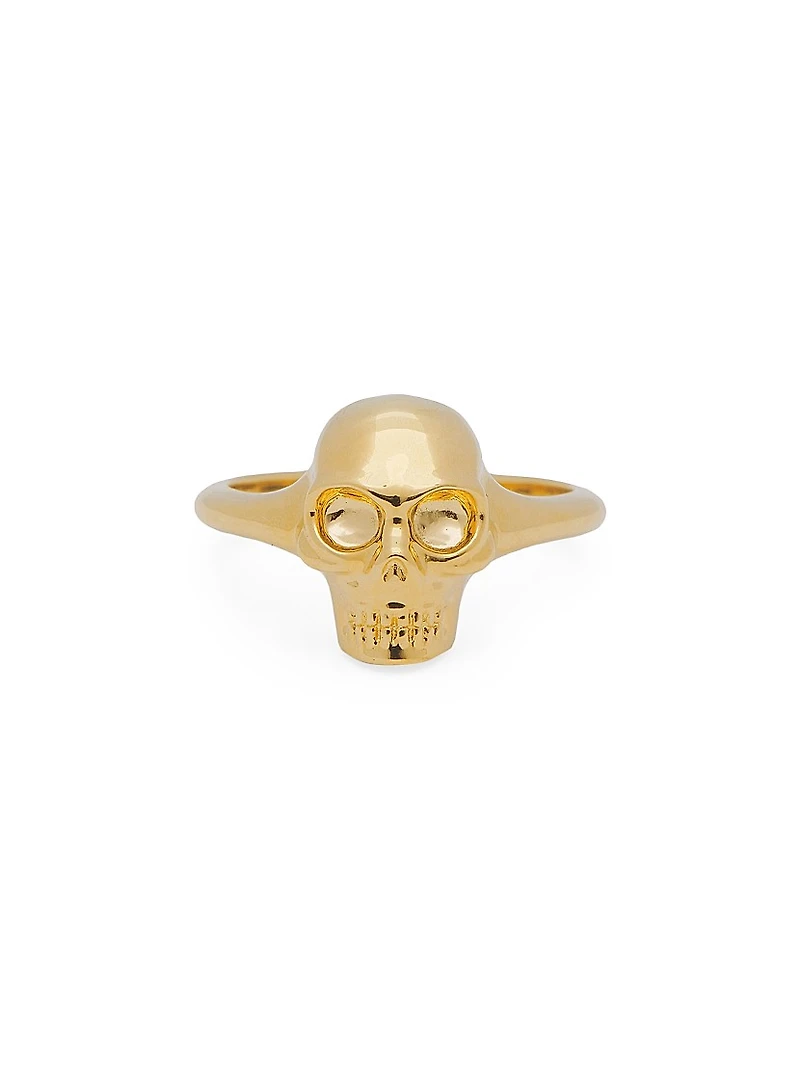 Goldtone Skull Ring