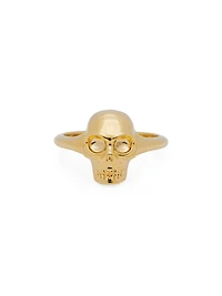 Goldtone Skull Ring