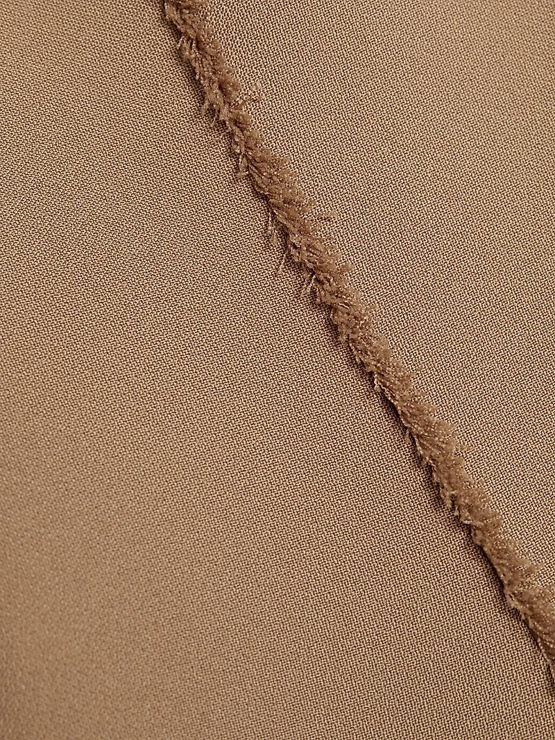 Liz Distressed-Seam Bustier Top