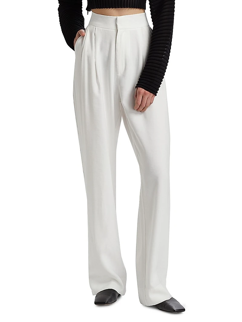 Fallon High-Rise Wide-Leg Pants