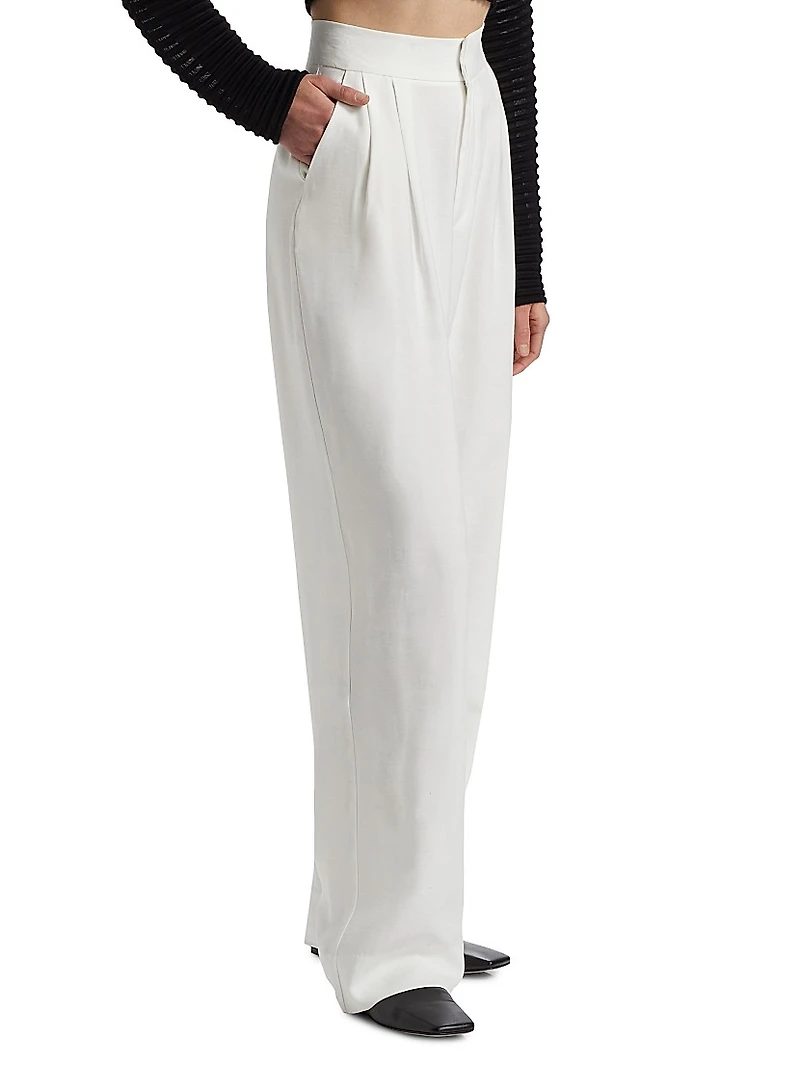 Fallon High-Rise Wide-Leg Pants